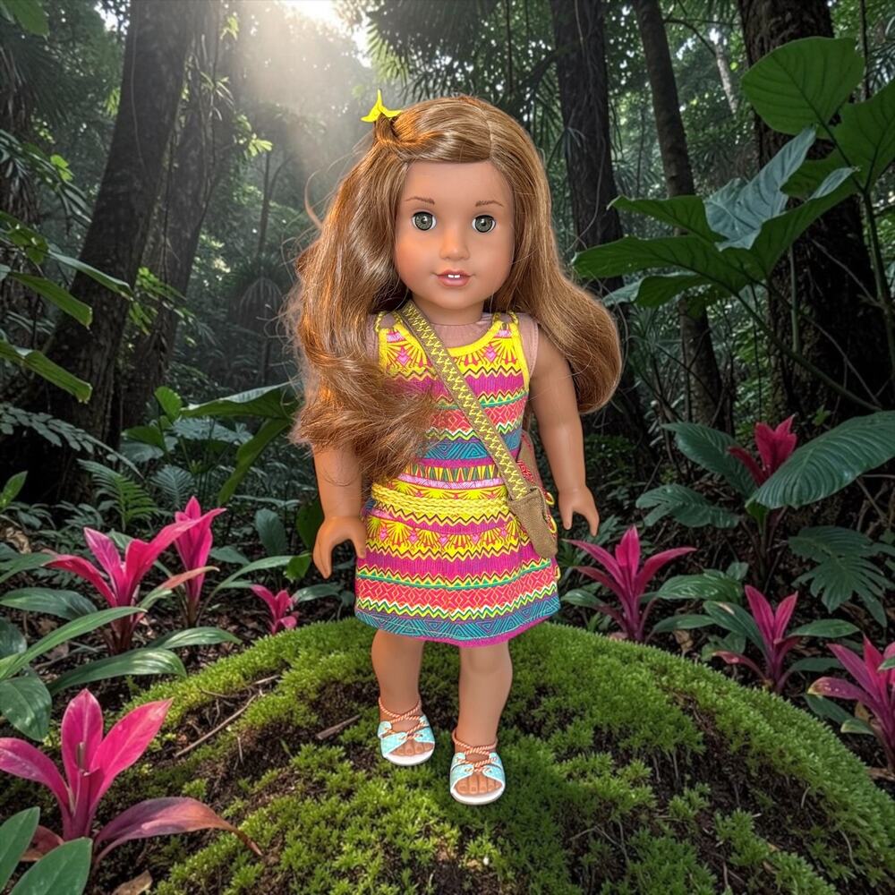 American Girl Lea Copeland in Box with Hiking Outfit & Crafts Book